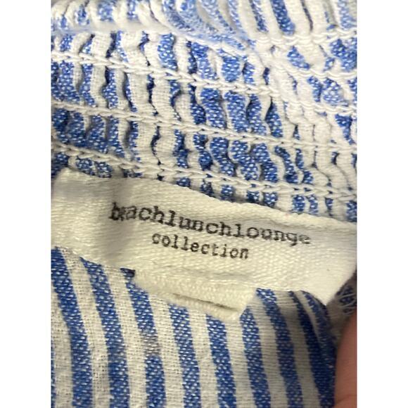 beachlunchlounge Women's Striped Wide-Leg Pants‎ Blue Size S - Picture 4 of 9